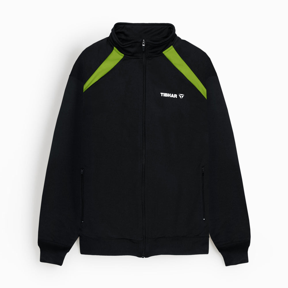 Tibhar Zipper jacket-Kids-2024-Black lime - FactoryX.pk